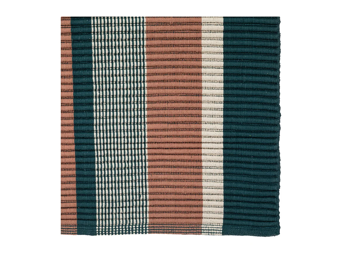 Tapis décoratif en Coton cannelé Multicolore 120 x170 cm