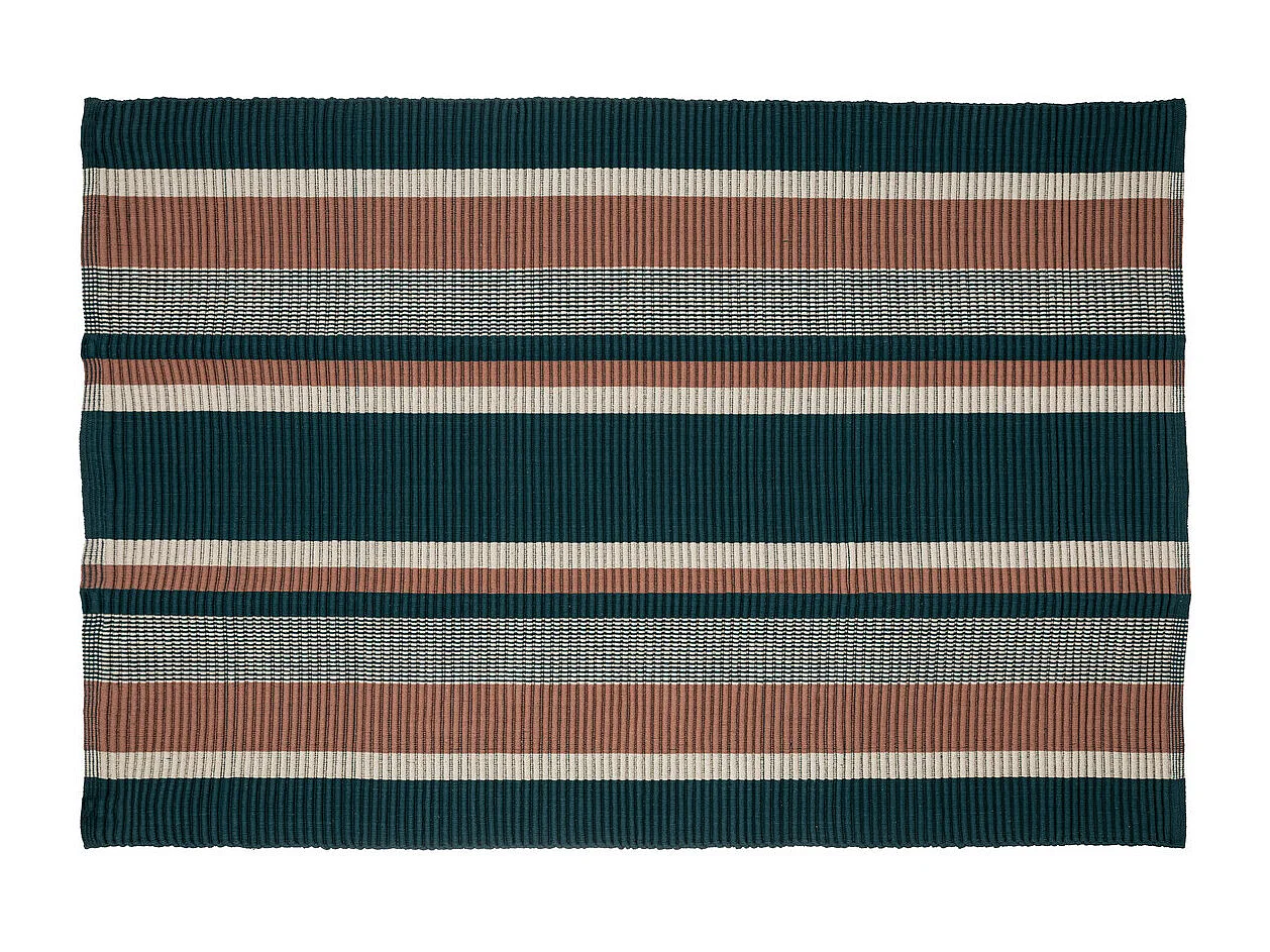 Tapis décoratif en Coton cannelé Multicolore 120 x170 cm