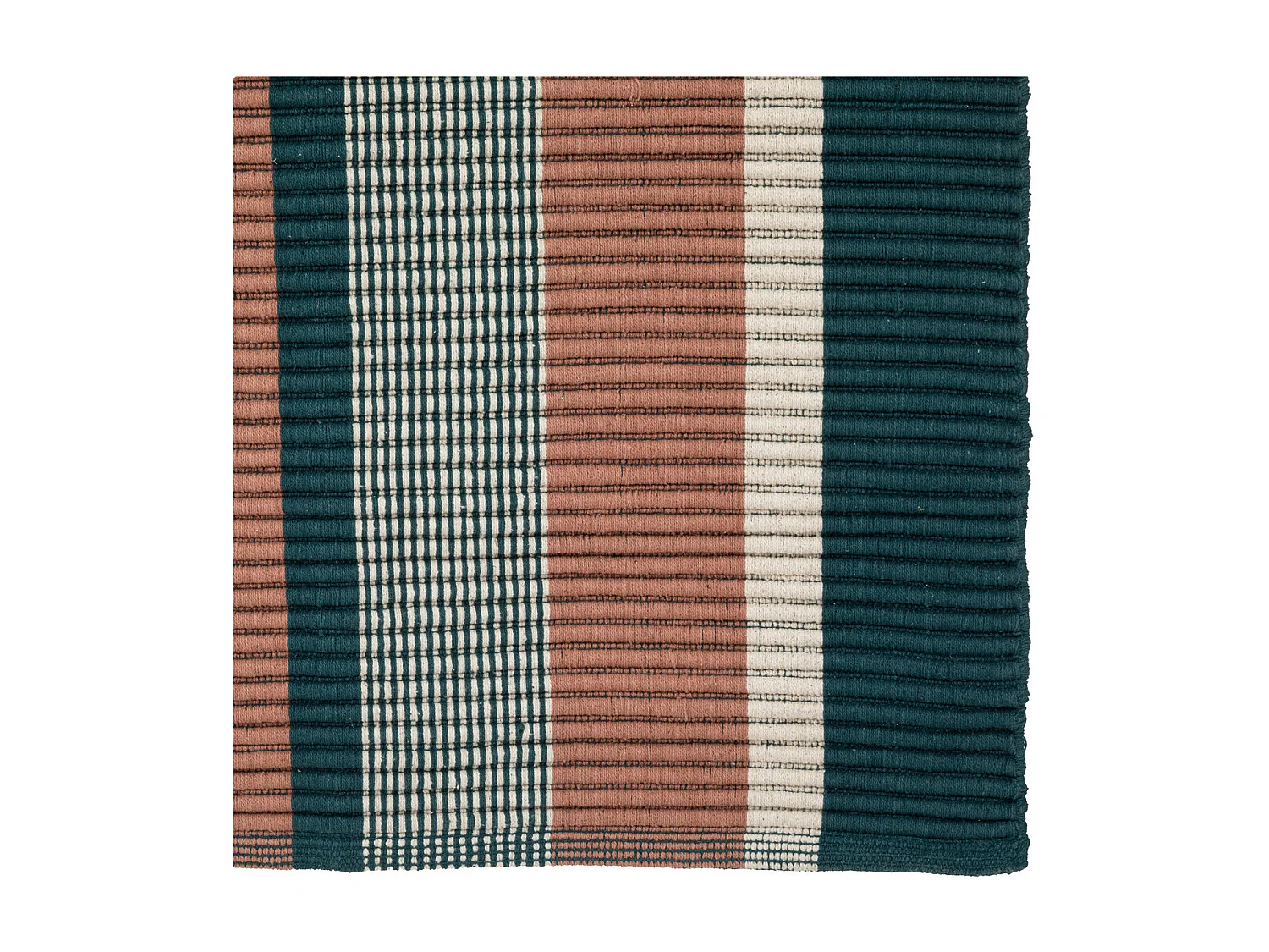 Tapis décoratif en Coton cannelé Multicolore 120 x170 cm