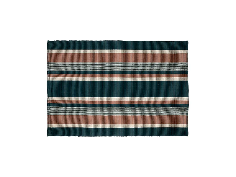 Tapis décoratif en Coton cannelé Multicolore 120 x170 cm