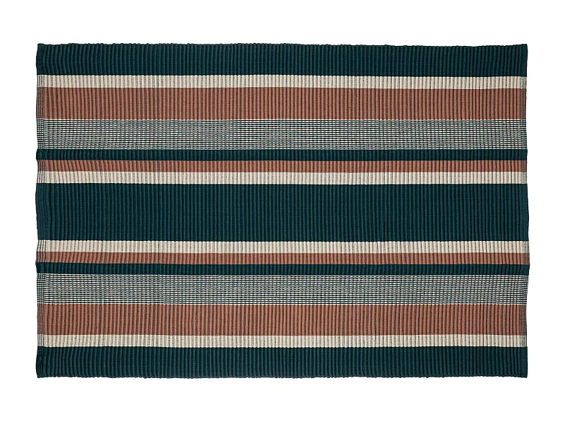 Tapis décoratif en Coton cannelé Multicolore 120 x170 cm