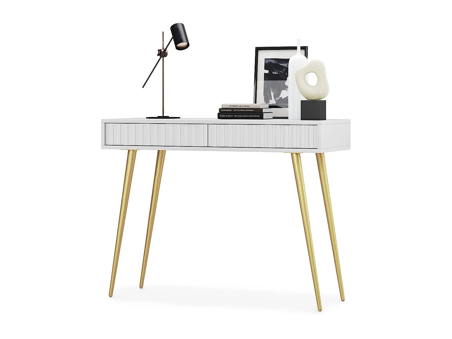 Coiffeuse -  104 cm - blanc - Bello