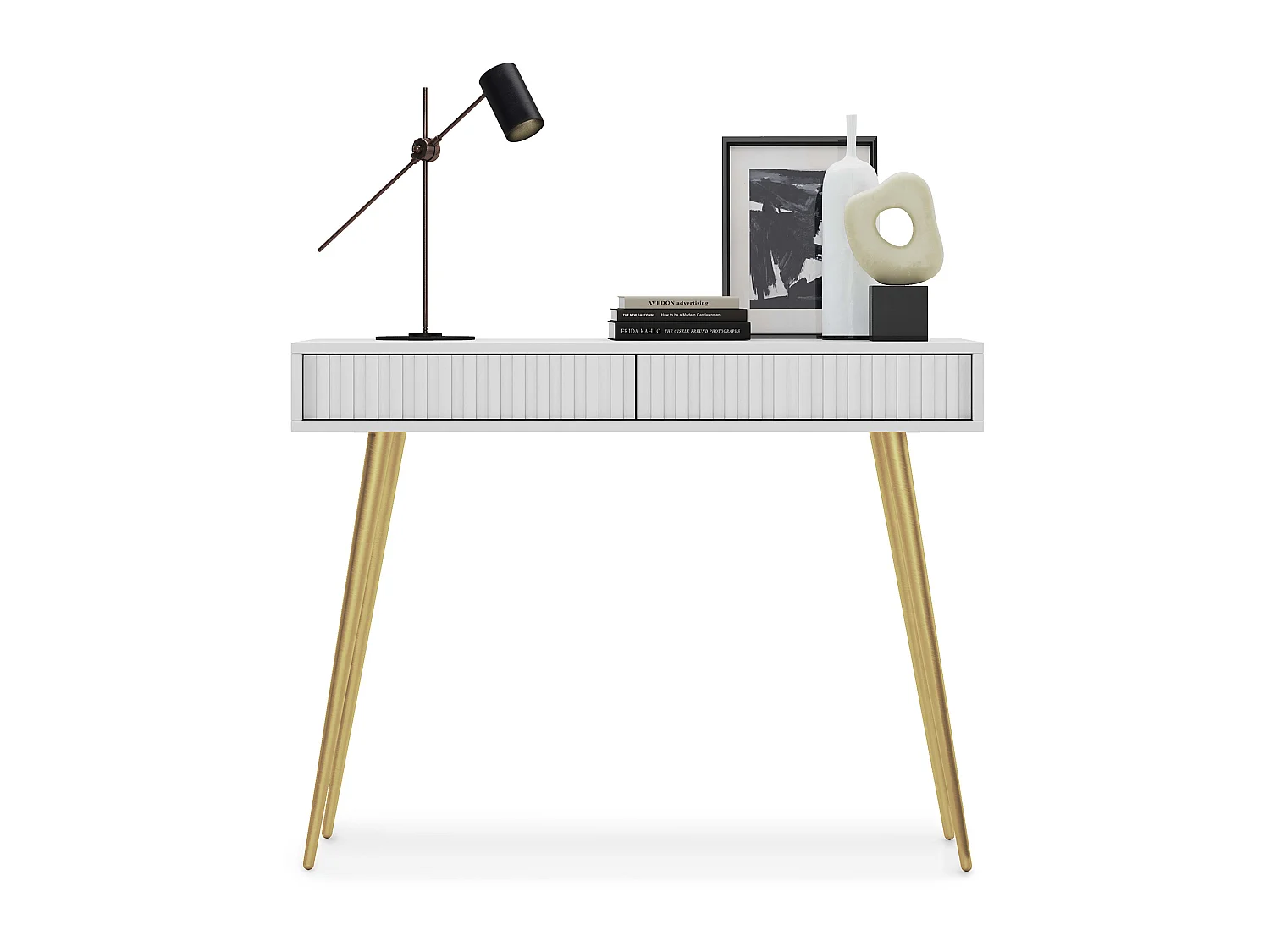 Coiffeuse -  104 cm - blanc - Bello