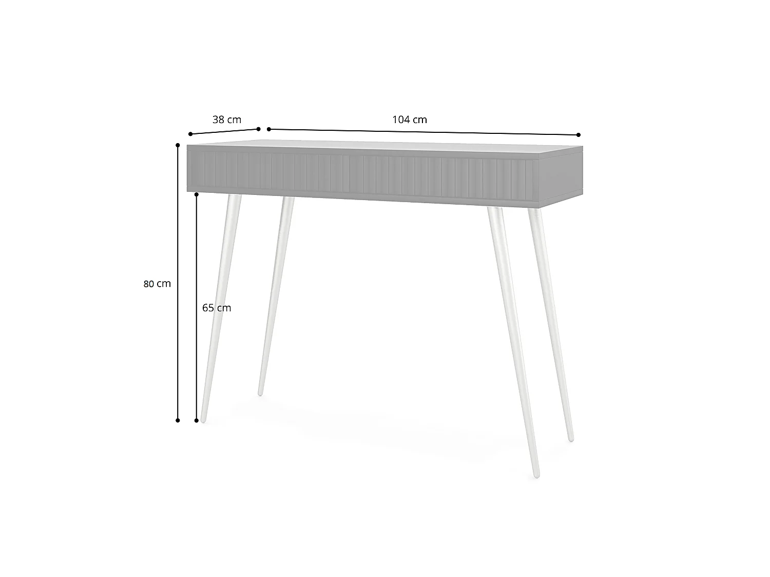 Coiffeuse -  104 cm - noir - Bello