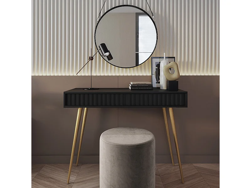 Schminktisch 104 cm schwarz - Bello