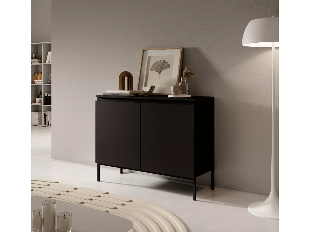 Kauf Unique Sideboard Kommode 2-türig, Schwarz, 100 cm - Bemmi