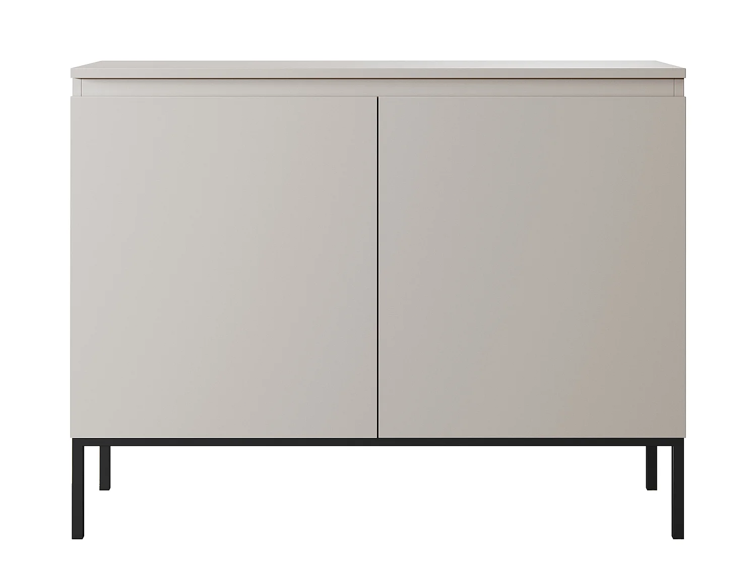 Commode à deux portes - 100 cm - taupe (gris-beige) - Bemmi