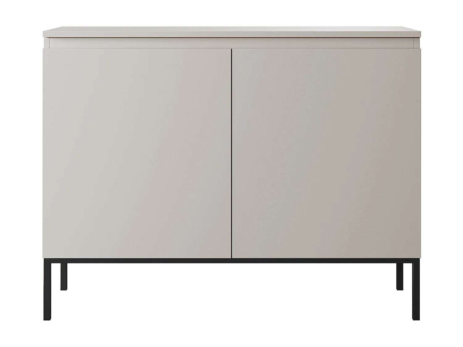Commode à deux portes - 100 cm - taupe (gris-beige) - Bemmi