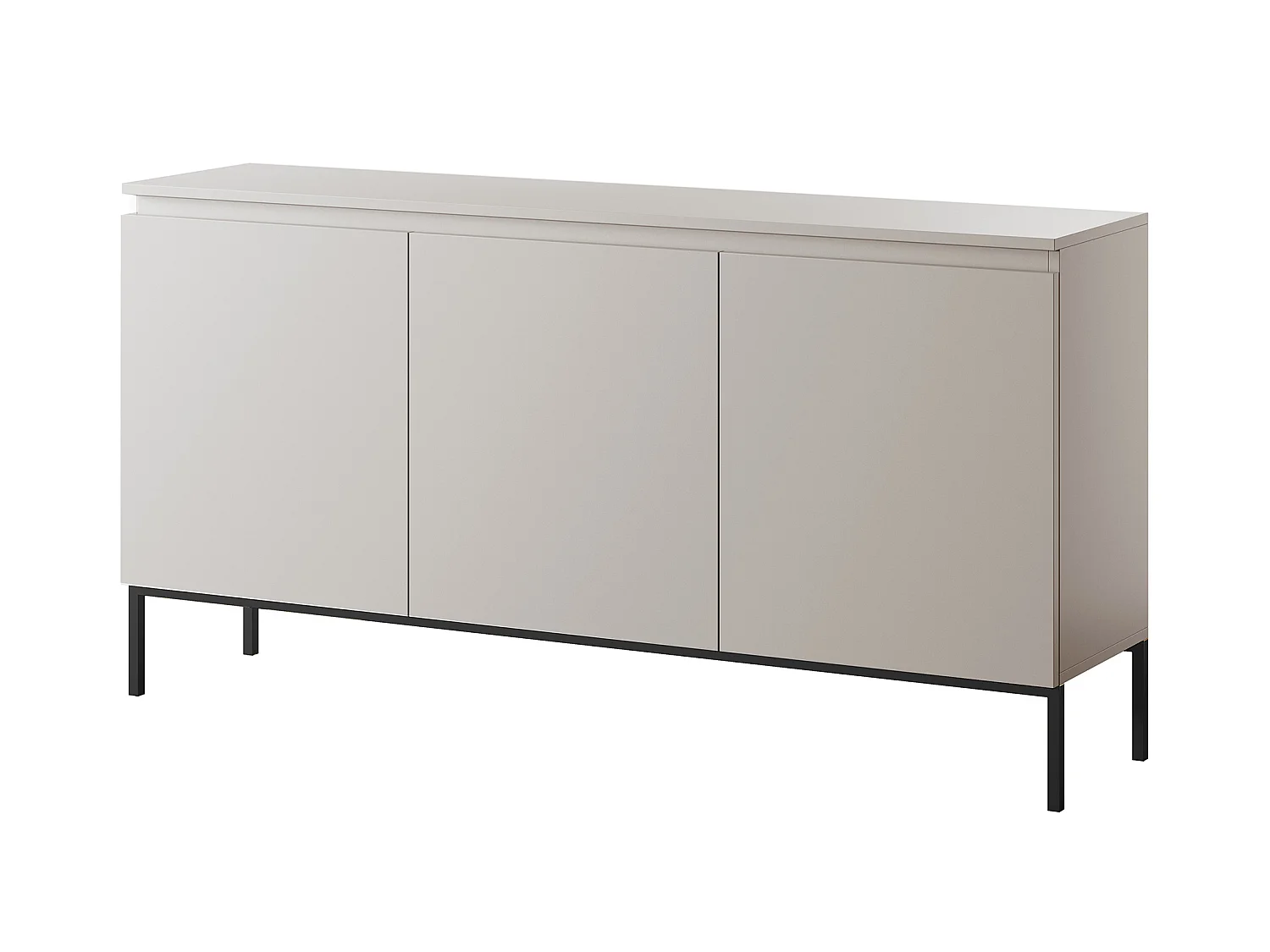 Commode à trois portes - 150 cm - taupe (gris-beige) - Bemmi