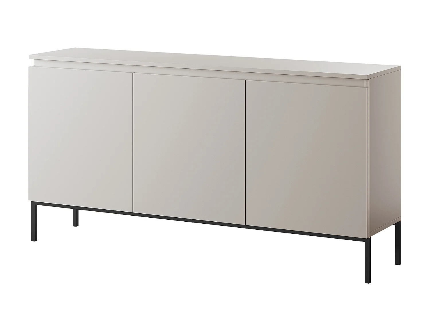Commode à trois portes - 150 cm - taupe (gris-beige) - Bemmi