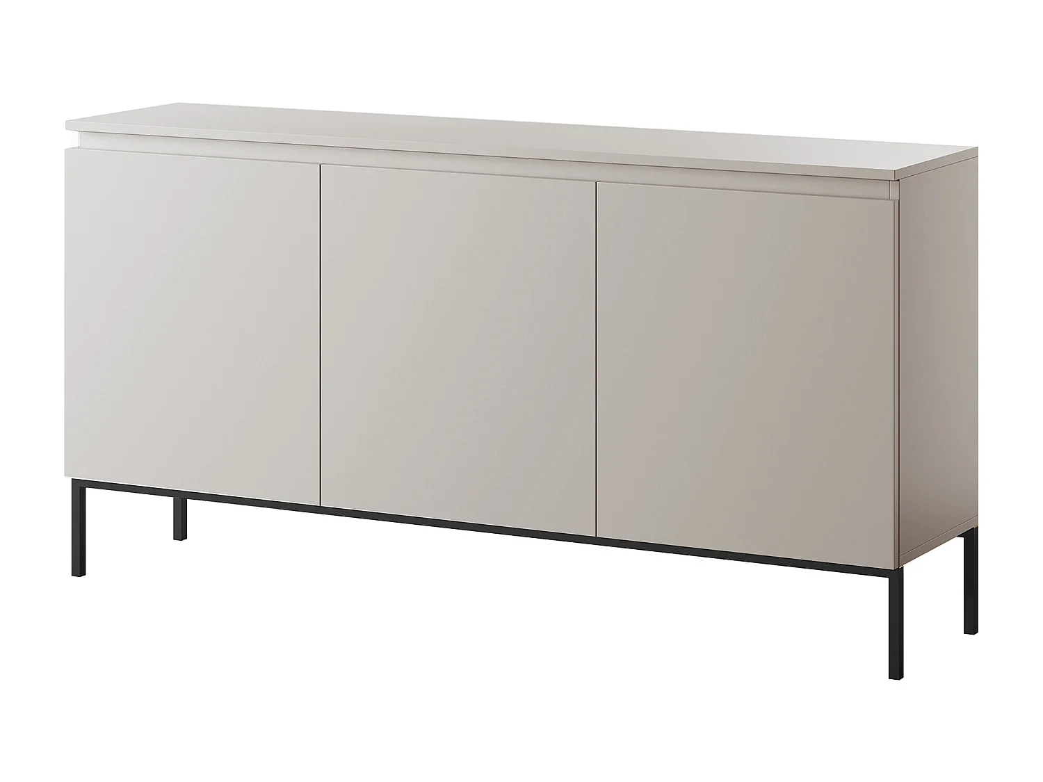 Commode à trois portes - 150 cm - taupe (gris-beige) - Bemmi
