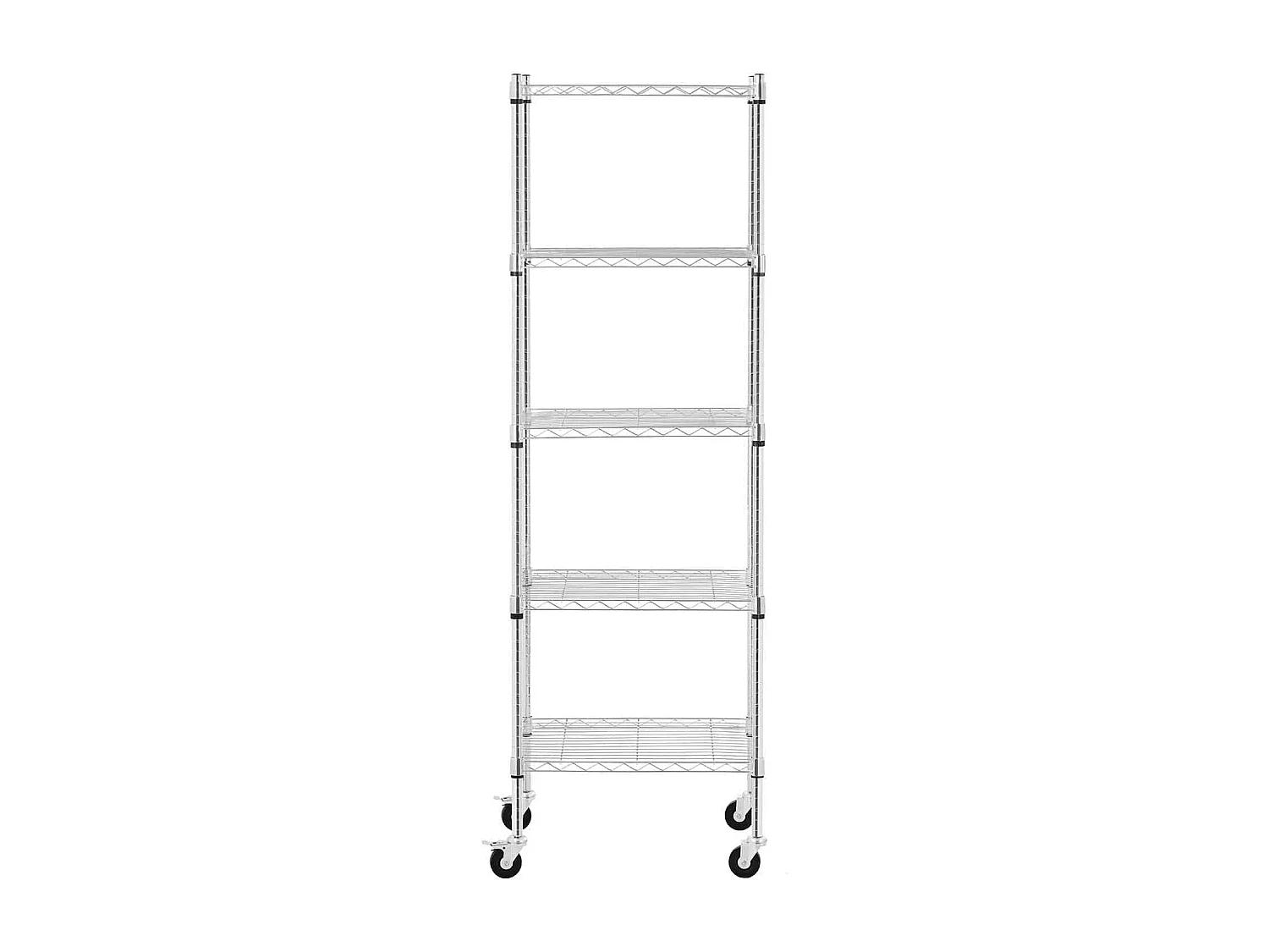 Étagère métallique 60 x métal argentée 60 x 45 x 190 cm 14_0005194