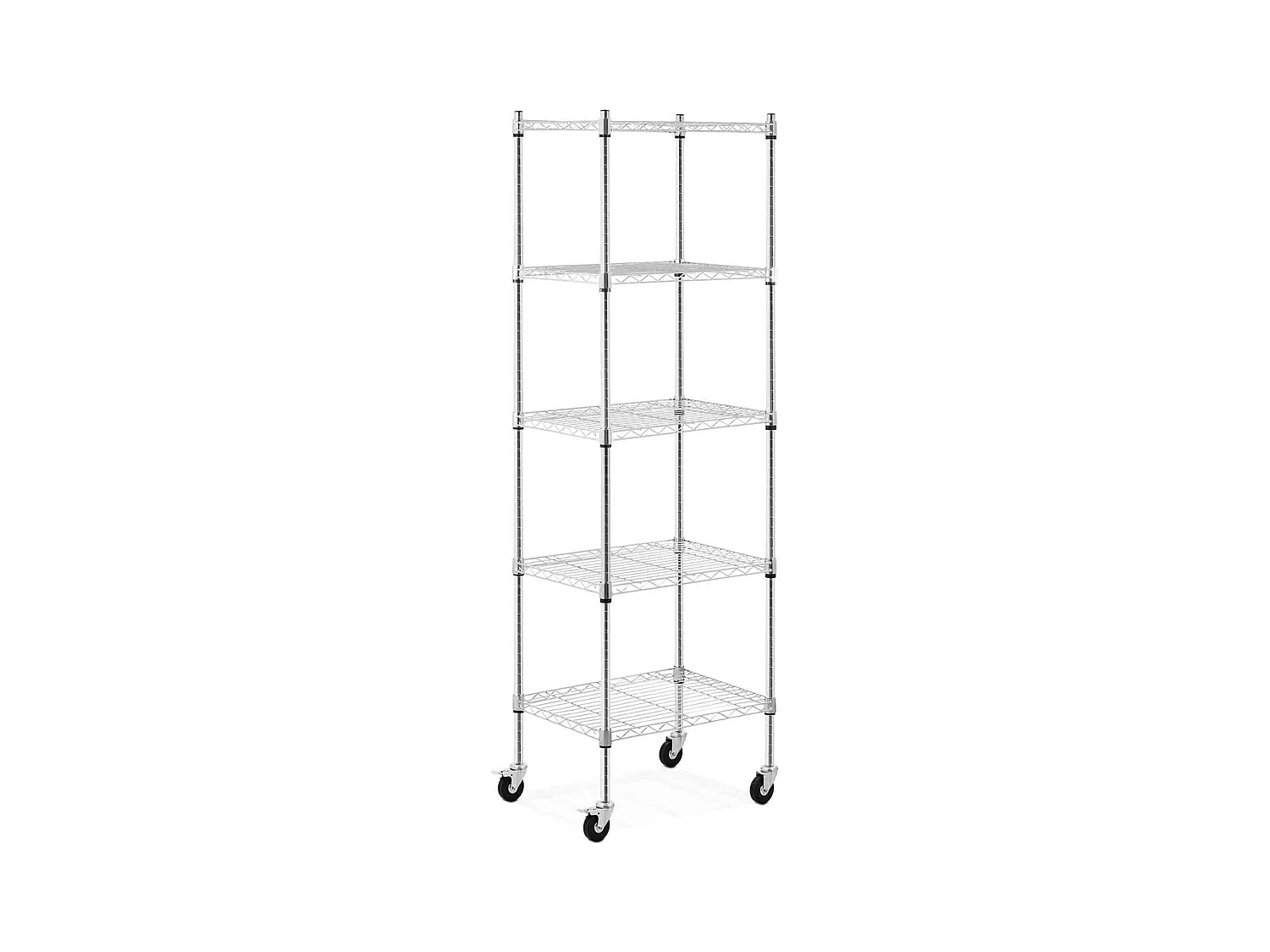 Étagère métallique 60 x métal argentée 60 x 45 x 190 cm 14_0005194