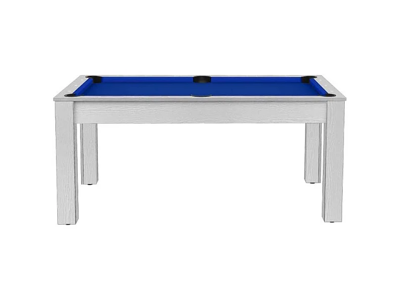 Table de Billard Convertible "Ohio" 185cm Blanc & Bleu