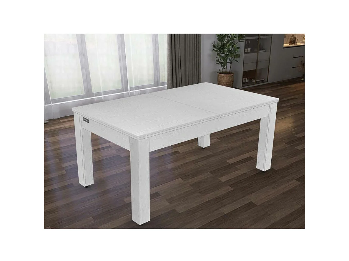 Table de Billard Convertible "Ohio" 185cm Blanc & Bleu