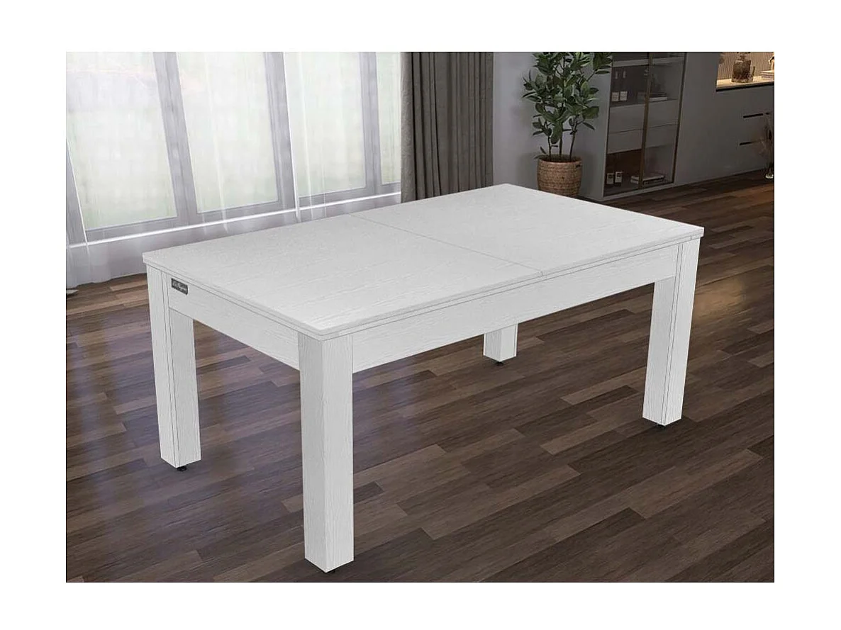Table de Billard Convertible "Ohio" 185cm Blanc & Bleu