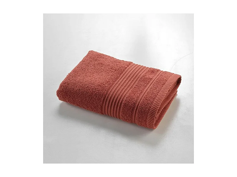 Serviette de Toilette "Tendresse" 50x90cm Terracotta