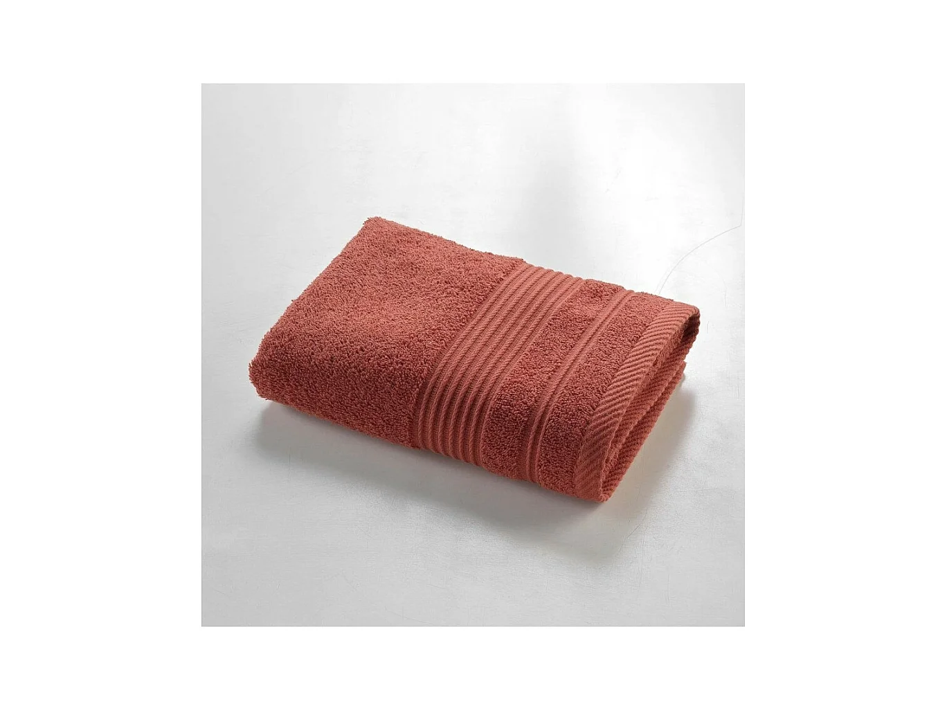 Serviette de Toilette "Tendresse" 50x90cm Terracotta