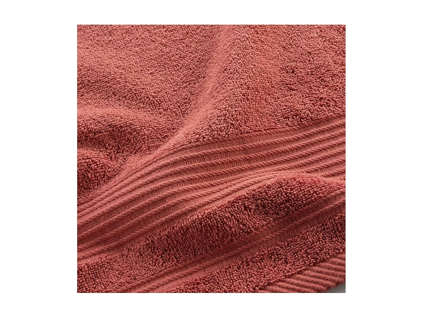 Serviette de Toilette "Tendresse" 50x90cm Terracotta