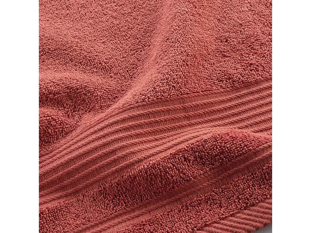 Serviette de Toilette "Tendresse" 50x90cm Terracotta
