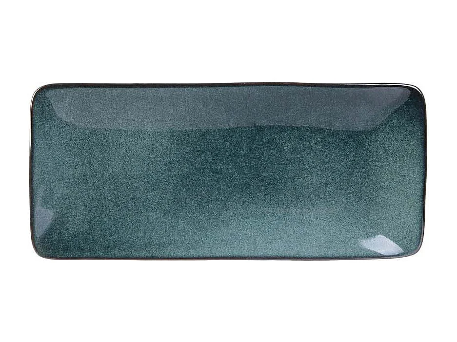 Coupelle rectangulaire en grès bleu Au grès du temps (Lot de 2)