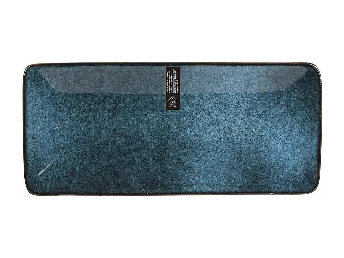 Coupelle rectangulaire en grès bleu Au grès du temps (Lot de 2)