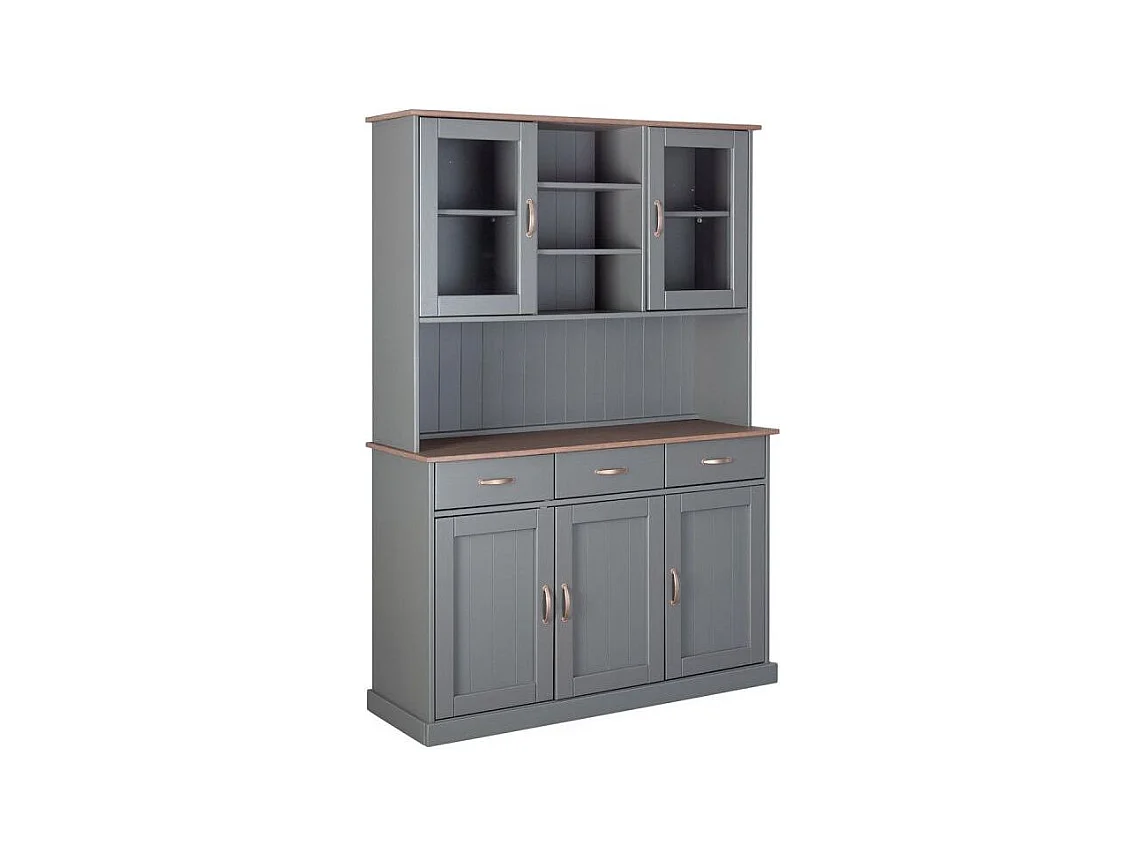 Vaisselier 5 Portes & 3 Tiroirs "Zernan" 191cm Gris