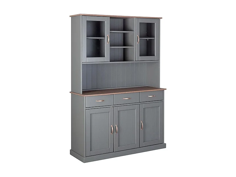 Vaisselier 5 Portes & 3 Tiroirs "Zernan" 191cm Gris