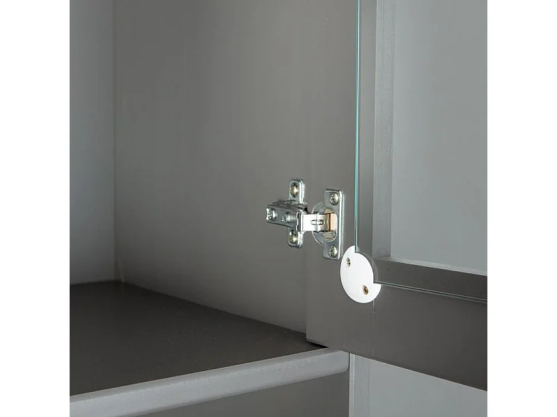 Luza grijs massief grenen dressoir met 4 deuren en 2 lades