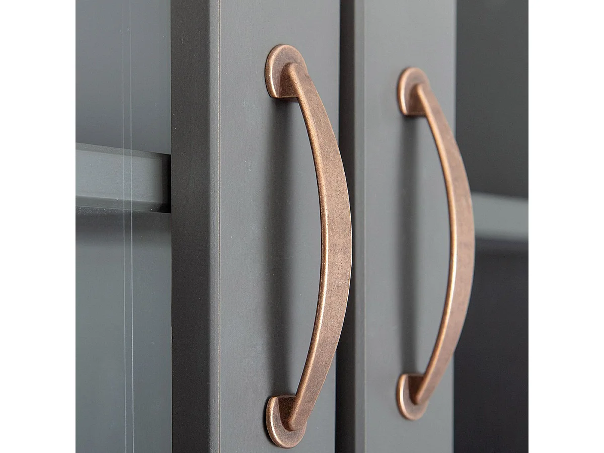 Vaisselier 4 Portes & 2 Tiroirs "Zernan" 191cm Gri