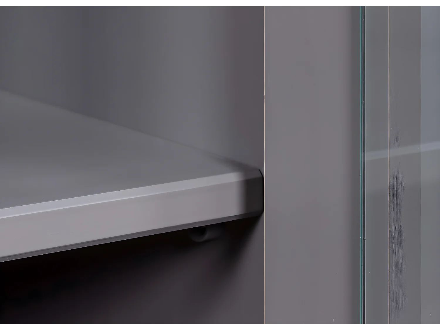 Vaisselier 2 Portes & 3 Tiroirs "Zernan" 190cm Gris