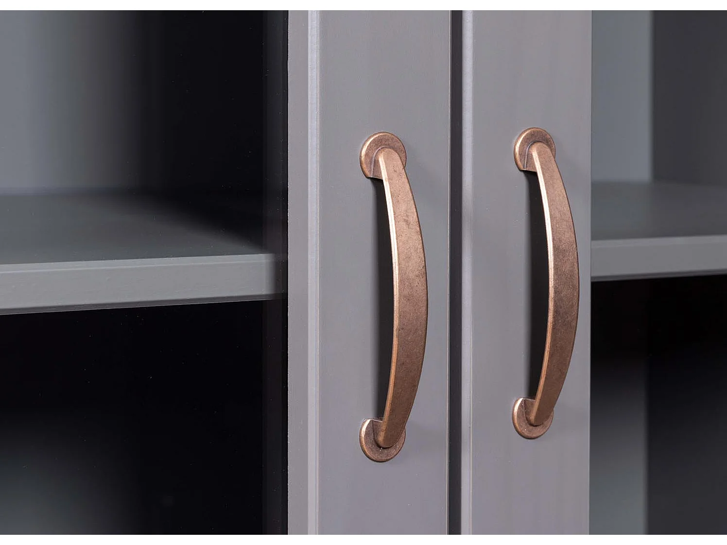 Vaisselier 2 Portes & 3 Tiroirs "Zernan" 190cm Gris