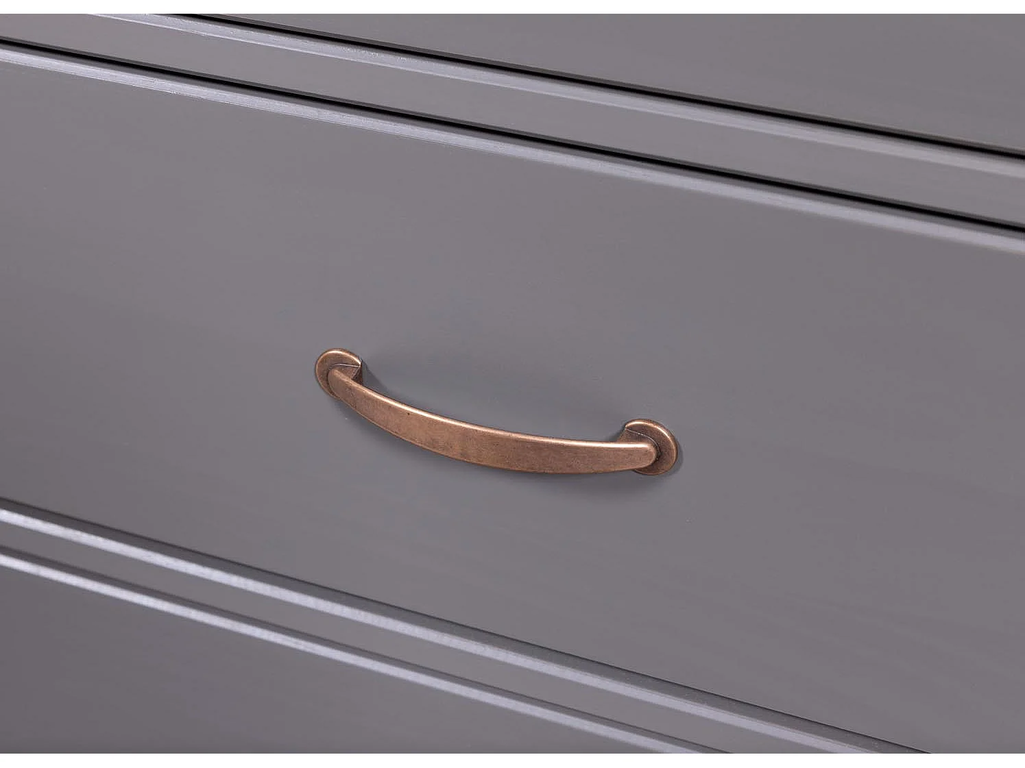 Luzerna vitrinekast 2 deuren, 3 laden grijs.