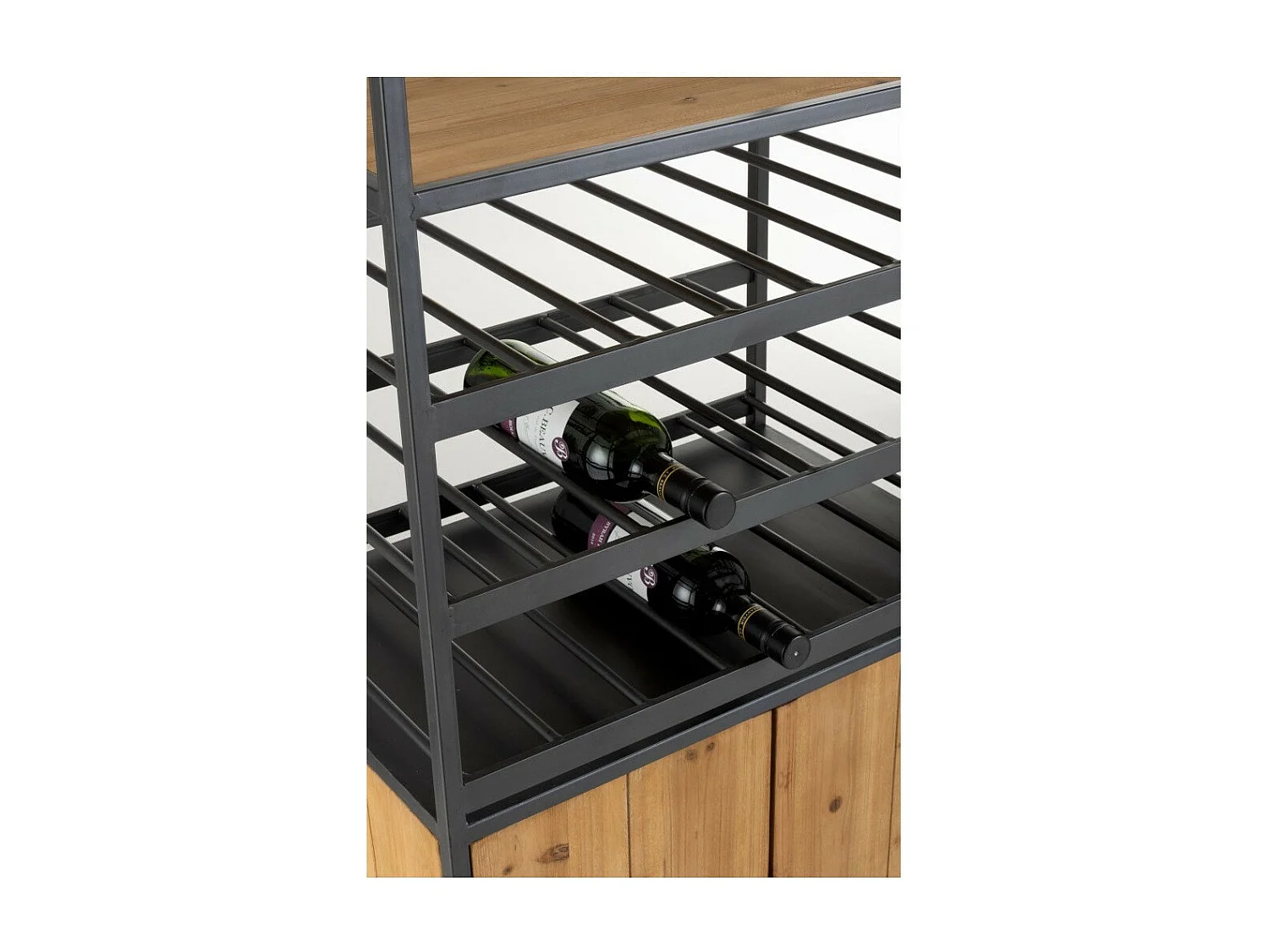 Vaisselier Range-Bouteilles "Vin" 180cm Naturel