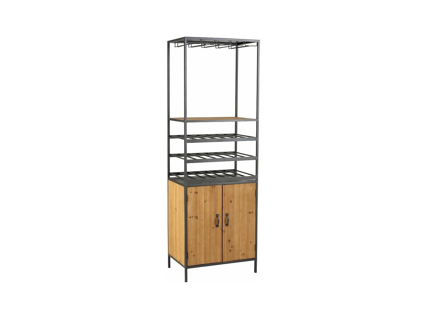 Vaisselier Range-Bouteilles "Vin" 180cm Naturel