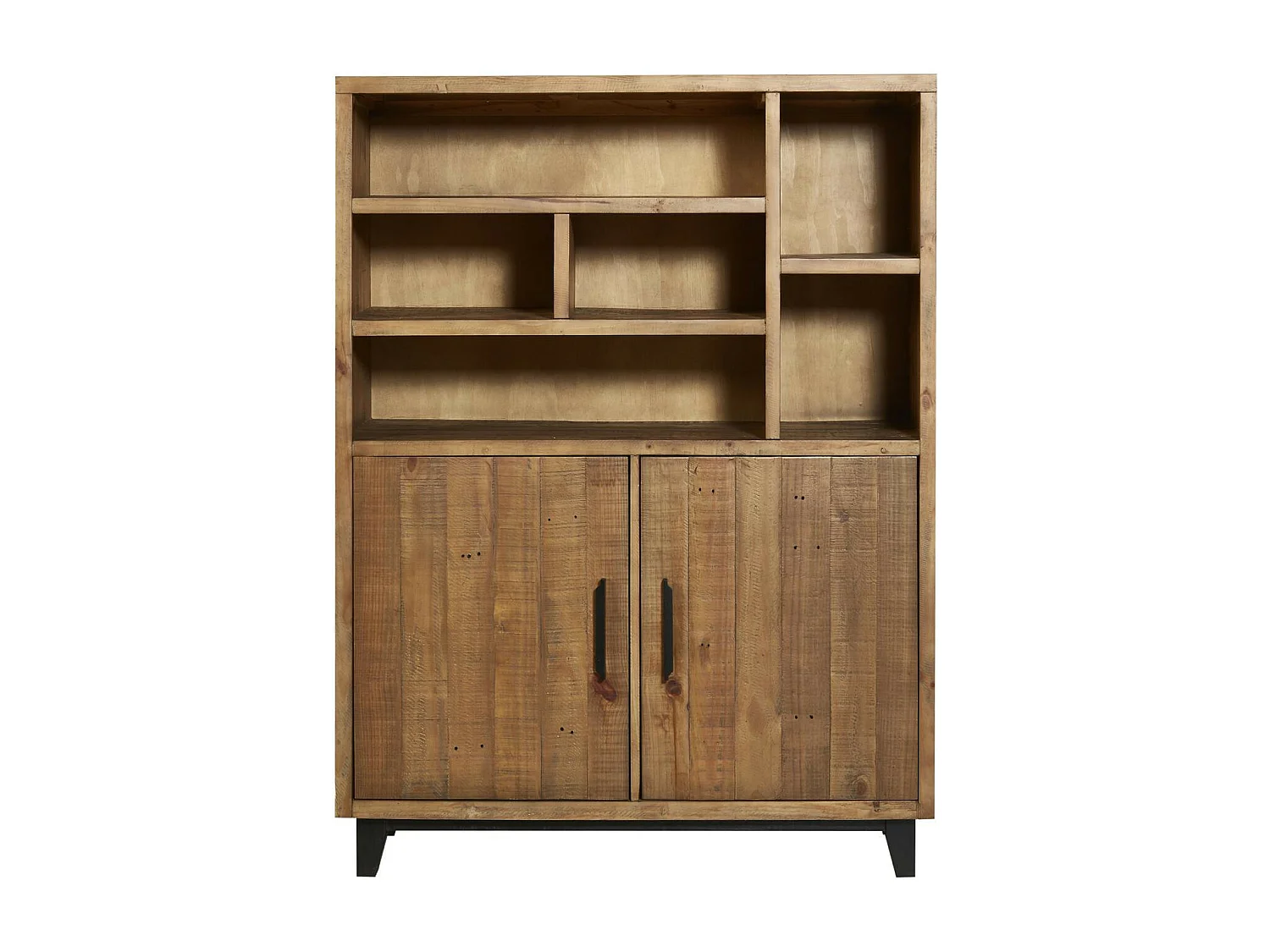 Vitrine 2 Portes & 6 Niches "Favola" 120cm Marron