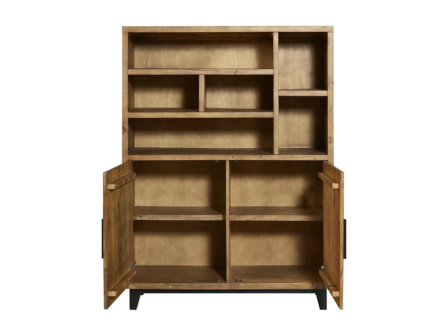 Vitrine 2 Portes & 6 Niches "Favola" 120cm Marron