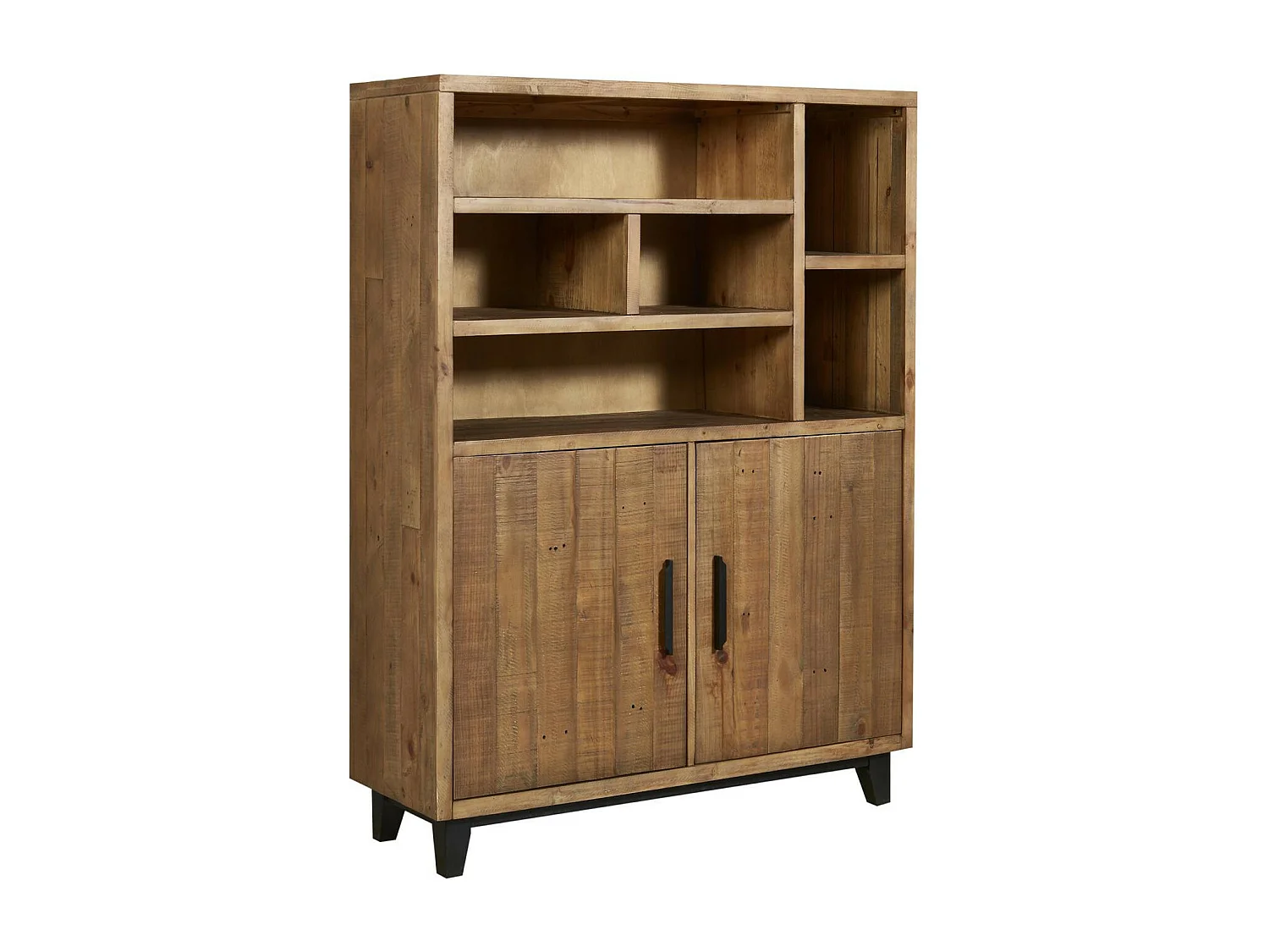 Vitrine 2 Portes & 6 Niches "Favola" 120cm Marron