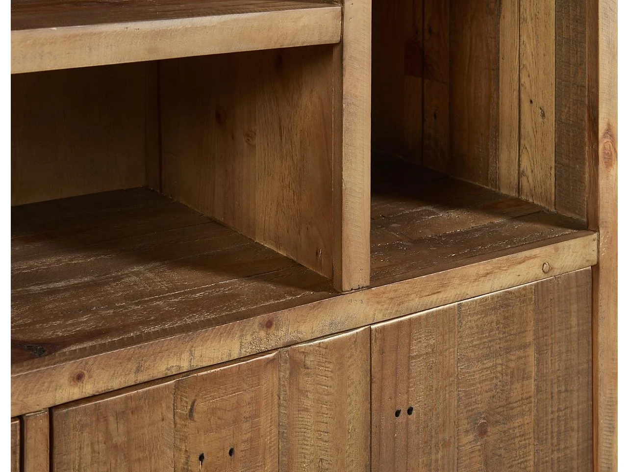 Vitrine 2 Portes & 6 Niches "Favola" 120cm Marron