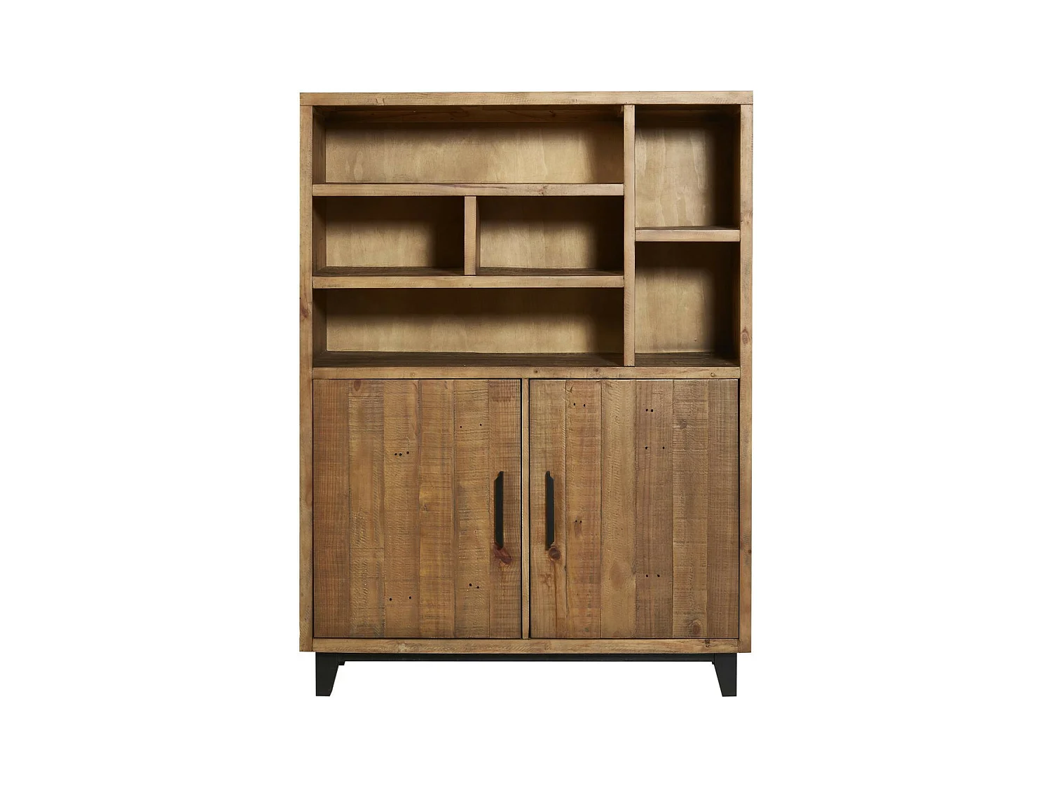 Vitrine 2 Portes & 6 Niches "Favola" 120cm Marron