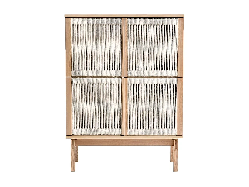 Vaisselier Design 4 Portes "Lilla" 122cm Naturel