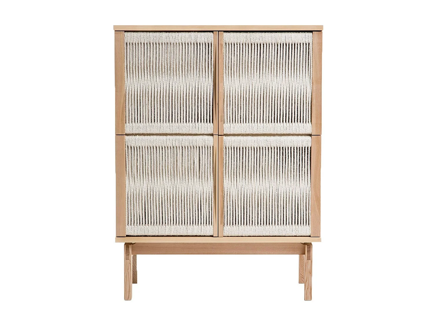 Vaisselier Design 4 Portes "Lilla" 122cm Naturel