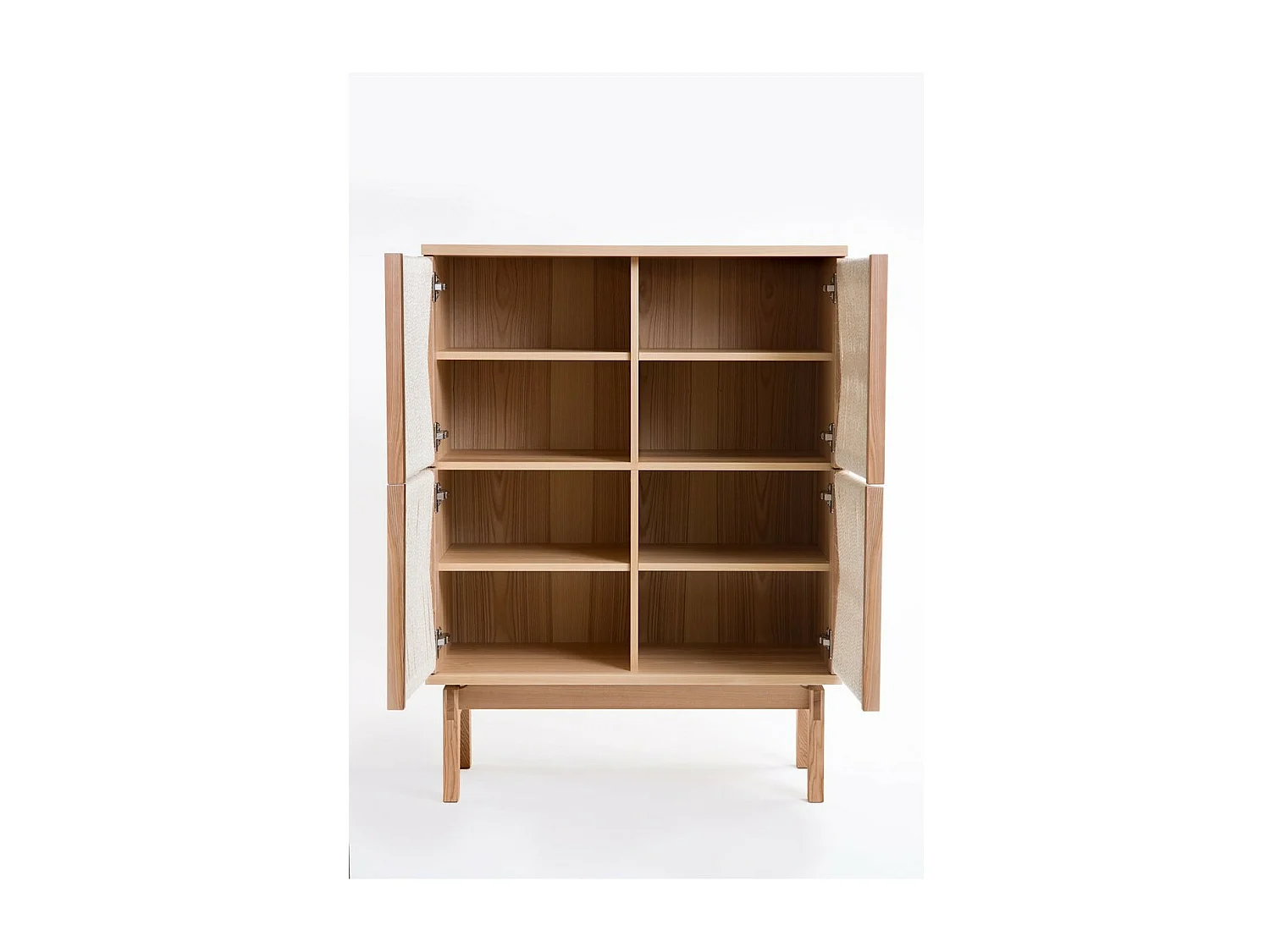 Vaisselier Design 4 Portes "Lilla" 122cm Naturel