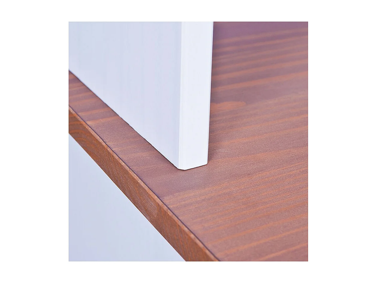 Campanou 5-deurs massief grenen donker en wit dressoir 131 cm