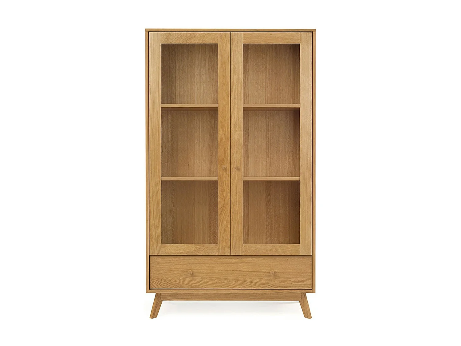 Vitrine Design en Bois "Kensal" 170cm Chêne