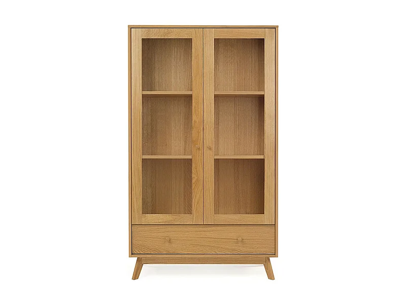 Vitrine Design en Bois "Kensal" 170cm Chêne