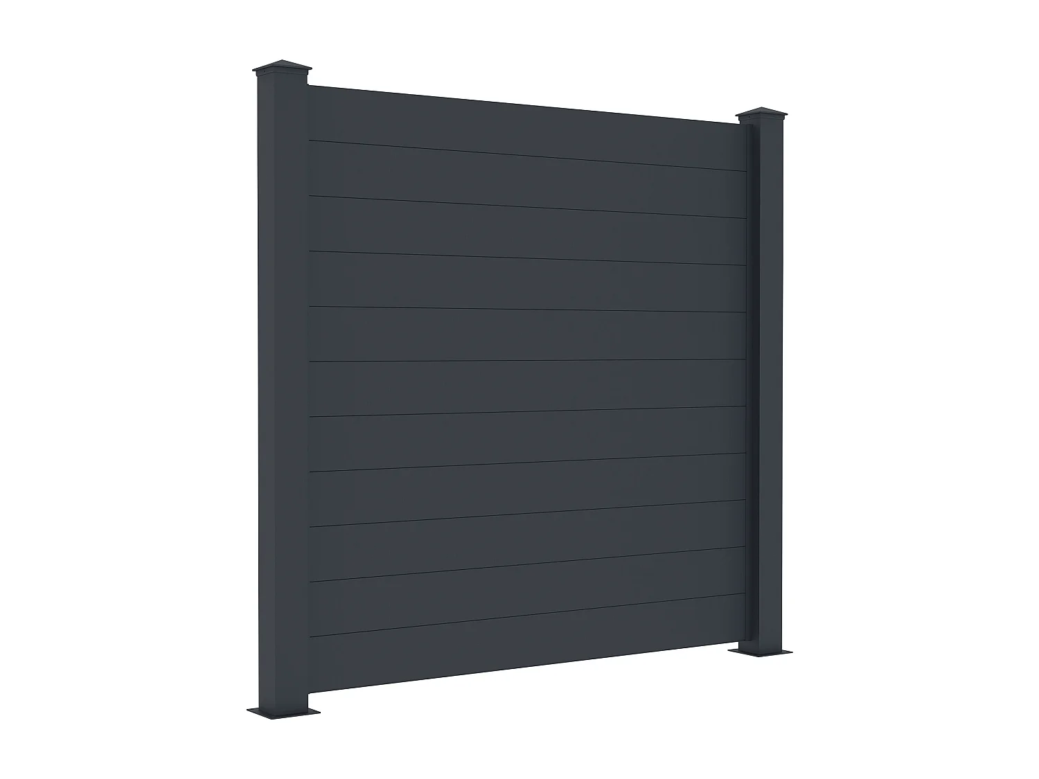 Stellzaun - H182 x B188,6 - Aluminium - Anthrazit - NAZARIO