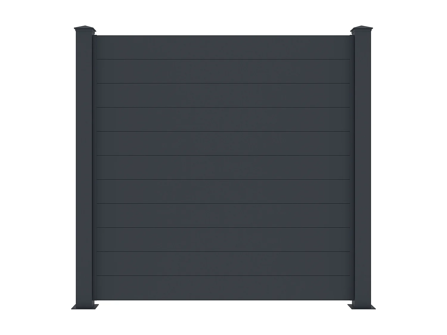 Stellzaun - H182 x B188,6 - Aluminium - Anthrazit - NAZARIO