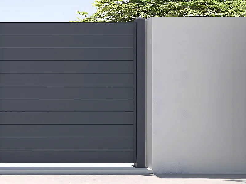 Stellzaun Anbauelement - H182 x B178,3 - Aluminium - Anthrazit - NAZARIO