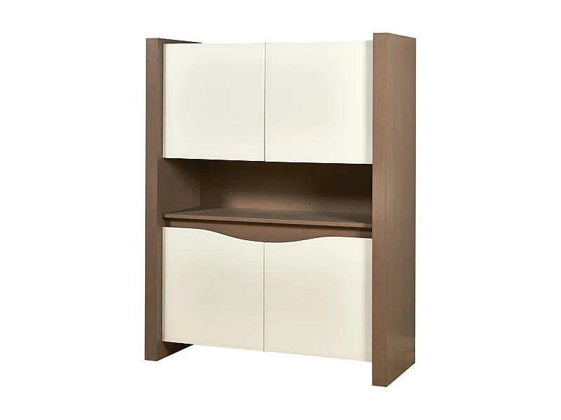 Vitrine 4 Portes en Bois "Latone" 120cm Marron